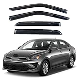 KPY Window Visor Compatible with Kia Rio Sedan 2018-2023, 4PC Rain Guard Side Window Vent Deflectors Tape-On Mugen Style, 2018 2019 2020 2021 2022 2023