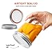 Luckore Mason Jars Wide Mouth 16 oz Set of 12, Canning Glass Jars with Metal Airtight Lids, Ideal for Meal Prep, Food Storage, Canning, Fermenting, Jam, Honey, Yogurt, Jellies