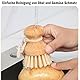 2 Stück Kartoffelbürste, Gemüsebürste, Gemüsebürste Holz, Pilzbürste Handflächenbürste Aus, Topfbürste Spülbürste Champignonbürste Kartoffelbürste für Küche Spüle, Rutschfestem Obstbürste