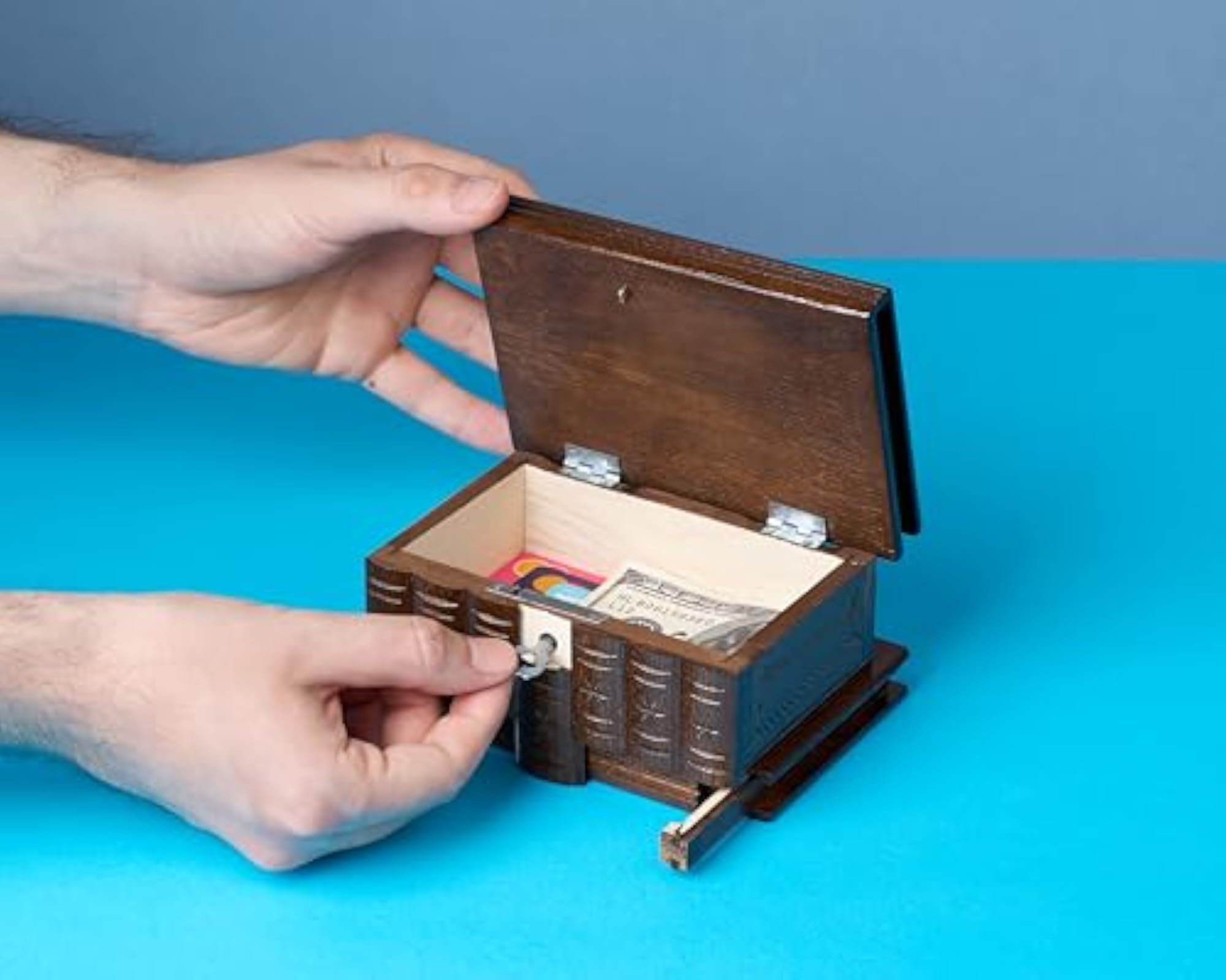 Wooden Secret Jewelry Box Puzzle Magic Case