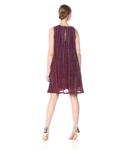 Amazon.com: Adrianna Papell Women's Pleated Stripe A-LINE Dress, RED Multi,  6 : Clothing, Shoes & Jewelry