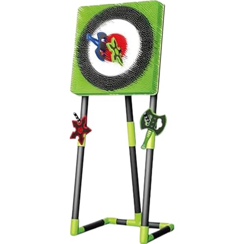 ZhlCrioxenic Jeu de Lancer de Hache dans Le Jardin Jeu de Cibles à Lancer, avec FléChettes et Hache à Main Cadre, pour S'Amuser en Plein Air pour La Famille Greensquare-A