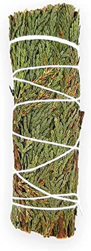 Yerbero - 1 Premium 4'' White Sage Smudging Sticks | California White Sage | Salvia | 1 Hand Tied For Home Spiritual Blessing Positive Energy Harmony & Meditation. (Cedar Stick) #TOP3