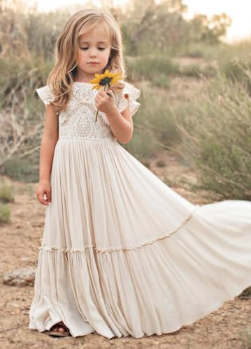 Kids Flower Girl Dress for Wedding Junior Bridesmaid Dress Lace Chiffon Pageant Dresses for Girls Party Gowns2