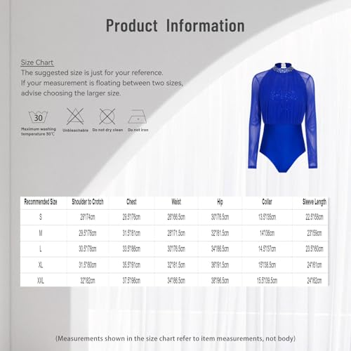 Bodysuit une pièce en mesh à strass scintillants Hansber pour danse
