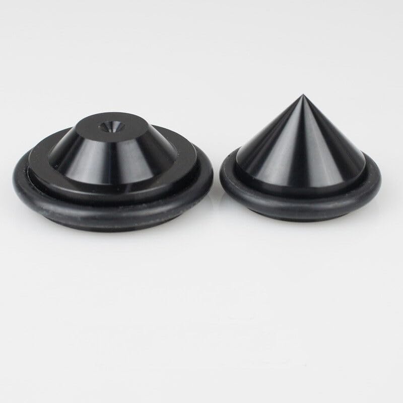 Generic 4pcs 33mm Aluminium Speaker Spike+Pad Base Amplifier Isolation Stand Feet #Black