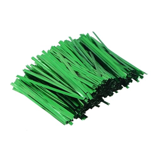 Gatuida Liens Métalliques Torsadés Colorés 10 Cm Vert Conforme Pet Facile à Nouer Dénouer pour Paquet à Pain, Bonbons, Fêtes Lot de 800 Pièces Utilisation Festive Et Artisanale