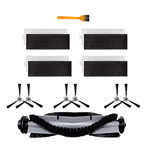 BLUELIRR Ersatzteile-Set für Inomi SE8 2200PA, Staubsaugerroboter, Zubehör, 1 Hauptbürste, 6 Seitenbürsten, 4 Filter, 1 Reinigungswerkzeug Cover