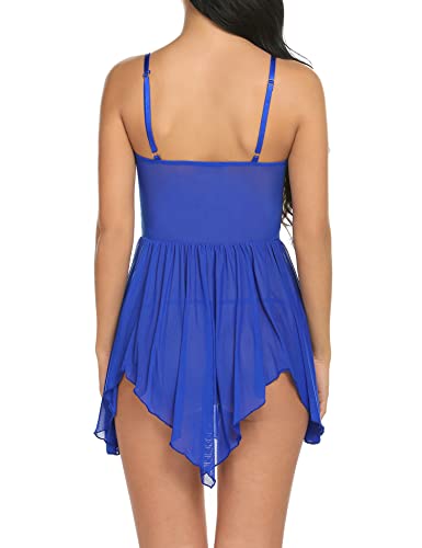 Image of Avidlove Women Lingerie Lace Babydoll V Neck Sexy Sleepwear Strap Chemise