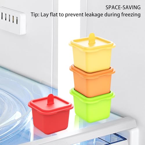 Set de 4 moldes grandes cuadrados para hielo y paletas con tapa miniatura 6
