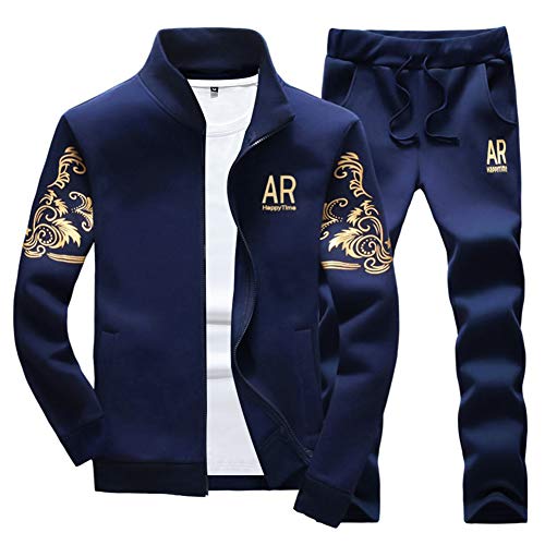 MANTORS Men's Hooded Athletic Tracksuit Full Zip Casual Jogging Gym Sweat Suits