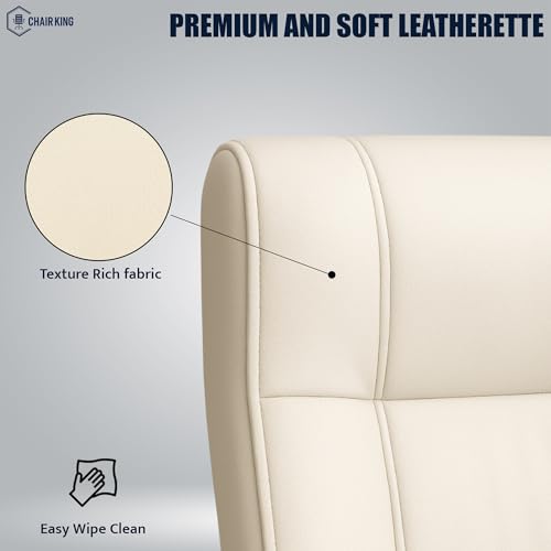 Image of Prestige Premium Leatherette Executive Chair | High Back Ergonomic Office Chair for Work from Home & Office | Height Adjustable, 360 Swivel, 135 Tilt, Chrome Base (1 Pc)