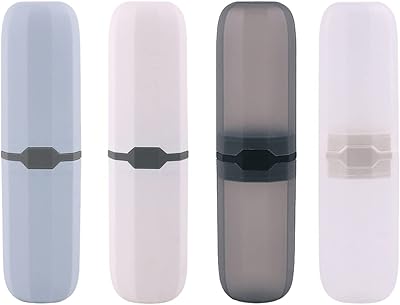 4pcs Holder Toothpaste Toothbrushes Home Cm Brush X Denture Outdoor Cup Color and Travel Camping Plastic Portable Cases Business Container Tooth for Toothbrush Covers