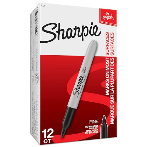 Sharpie Permanent Markers, Fine Point, Black, 12 Count by Sharpie - Image 8