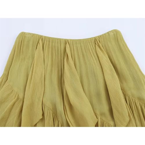 Skirt for Women European American Style Layered Mid Length Fashionable All Match Casual Ladies Outings3