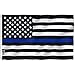 Anley |Fly Breeze| 4x6 Foot Thin Blue Line USA Flag - Vivid Color and UV Fade Resistant - Canvas Header and Double Stitched - Honoring Law Enforcement Officers Flags Polyester with Brass Grommets