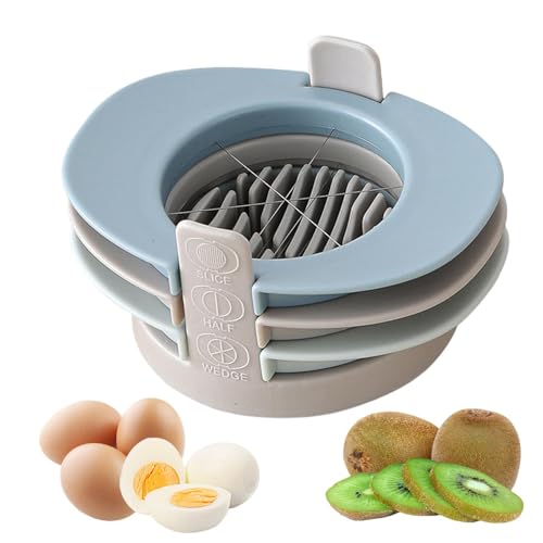 Cortador de huevos, herramienta multifuncional para huevos cocidos, cortador de frutas para kiwis, fresas, plátanos, queso blando y otros alimentos blandos