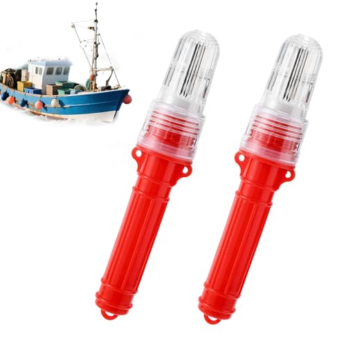 2uds Bengalas para Barcos, Bengalas de Emergencia de Barco Compactas Plástico 19cm Doble Destello Alta Visibilidad para Alarma Barco Pesquero Rescate Acuático Mantenimiento Carreteras Boyas