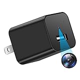 Foresee Mini Spy Camera Charger 1080P HD Discrete Protable Hidden Cameras Motion Detection Surveillance Camera USB Charger Nanny Camera Indoor Security Camera Recorder for Home Office