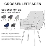Alishomtll Stretch Samt Stuhlhussen 1er Set Universal Sesselbezug Stuhlbezug mit Armlehnen Abnehmbare Waschbar Esszimmerstühle Bezug für Küche Esszimmer Bankett Hochzeit Party (Grau, 1 Stück)