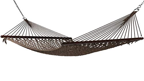 Caribbean Rope Hammock - 55 Inch - Soft-Spun Polyester (Mocha) #TOP1