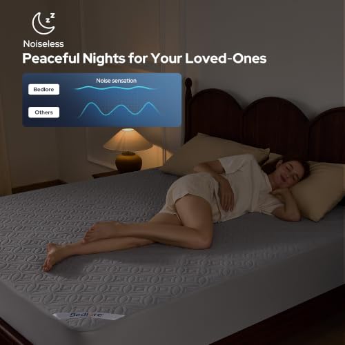 Image of BEDLORE Waterproof Mattress Protector, California King Size Mattress Pad