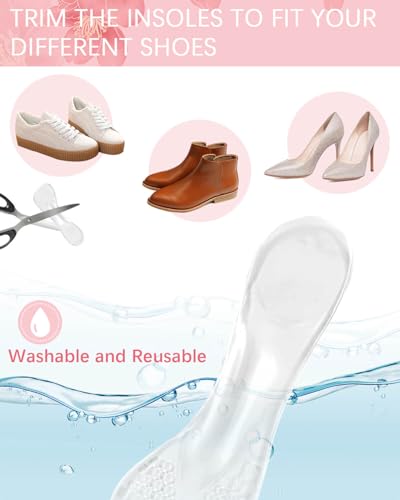2 pares de plantillas gel para tacones altos para mujer miniatura 4
