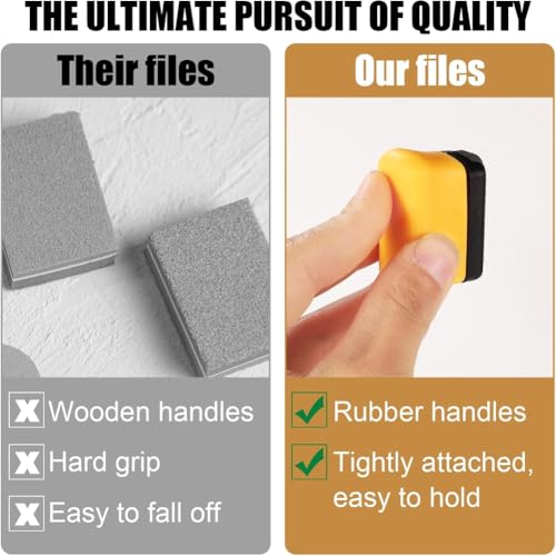 Gokoti Denibbing-Feile mit Handgerät, Beidseitigem Schleifen, Mini-Werkzeuge, Präzisionsfeilen, Autolackentfernungswerkzeug