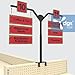 Belwyin Retail Aisle Marker Hanging Sign Holder Bracket for Retail Gondola Store Shelving, Adjustable Height 22