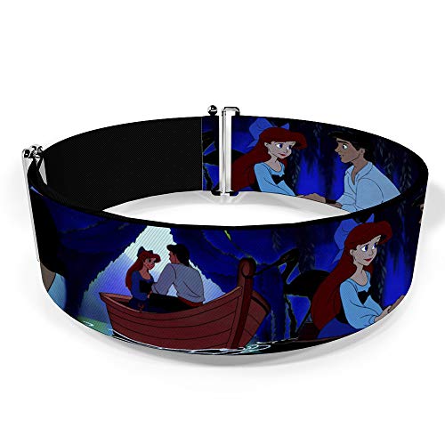 Buckle-Down Disney Belt, Cinch Belt The Little Mermaid Ariel Eric Boat Scenes, 3.0 Inch Wide, Adjustable2