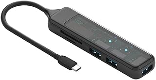 BYNNIX USB 3.0 HUB Type C Multiport Splitter Adapter with SDTF Ports Card Reader High Speed for Laptop Computer PC Accessory USB 3.0 Hub Splitter USB Extender 4 Port USB Data Hub Card Reader