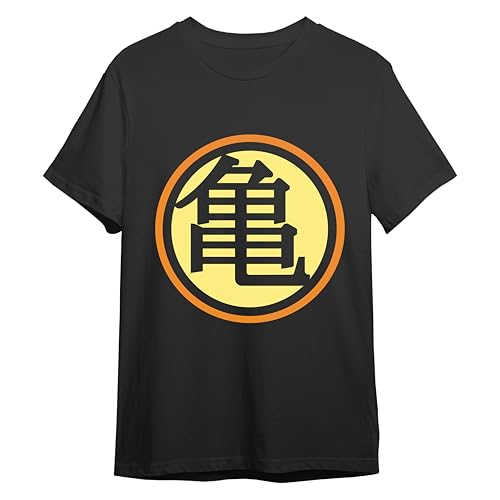 Comic Studio | Dragon Ball Camiseta | Artículo Licenciado Oficial | Kame Logo | Unisex | Negro | XXL