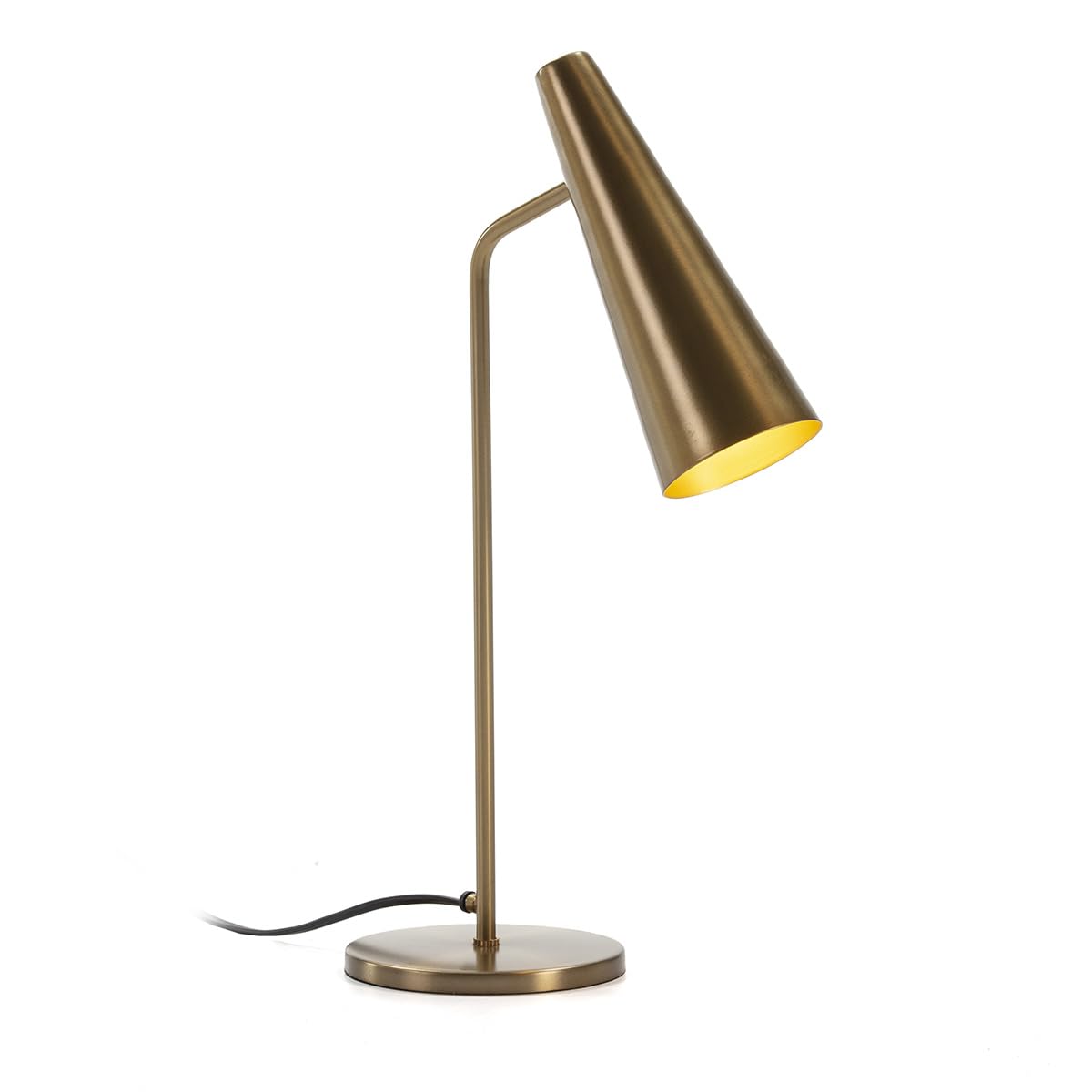 Lampe de bureau métal doré 46 cm pour illuminer un salon sombre