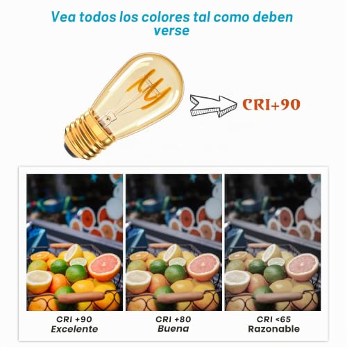 Bombilla de filamento LED ST45 vintage regulable para crear ambientes cálidos en terrazas y hogares 4