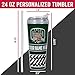 Rico Industries NCAA Ohio Bobcats Standard 24oz Personalized Tumbler W/Hinged Lid - Team Colored Travel Tumbler - Keeps Drinks Cold or Hot