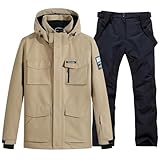 Warmes Material: Herren Skijacke Anzug verwenden Polyester und Baumwolle warmes Gewebe.Das Innere der Herren Skijacke nimmt Wärmeenergie Reflexionstechnologie, die effektiv die Körperwärme im Inneren sperren kann.Diese hochwertige Reißverschluss garantiert eine Premium-Dichtung Wirkung.