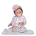 HIJIN Lifelike Réel Réincarné Nuisettes 50CM, Full Body en Vinyle Souple en Silicone Nurturing Baby Doll, Main Réalistes Jouets Bébé pour Age3 +