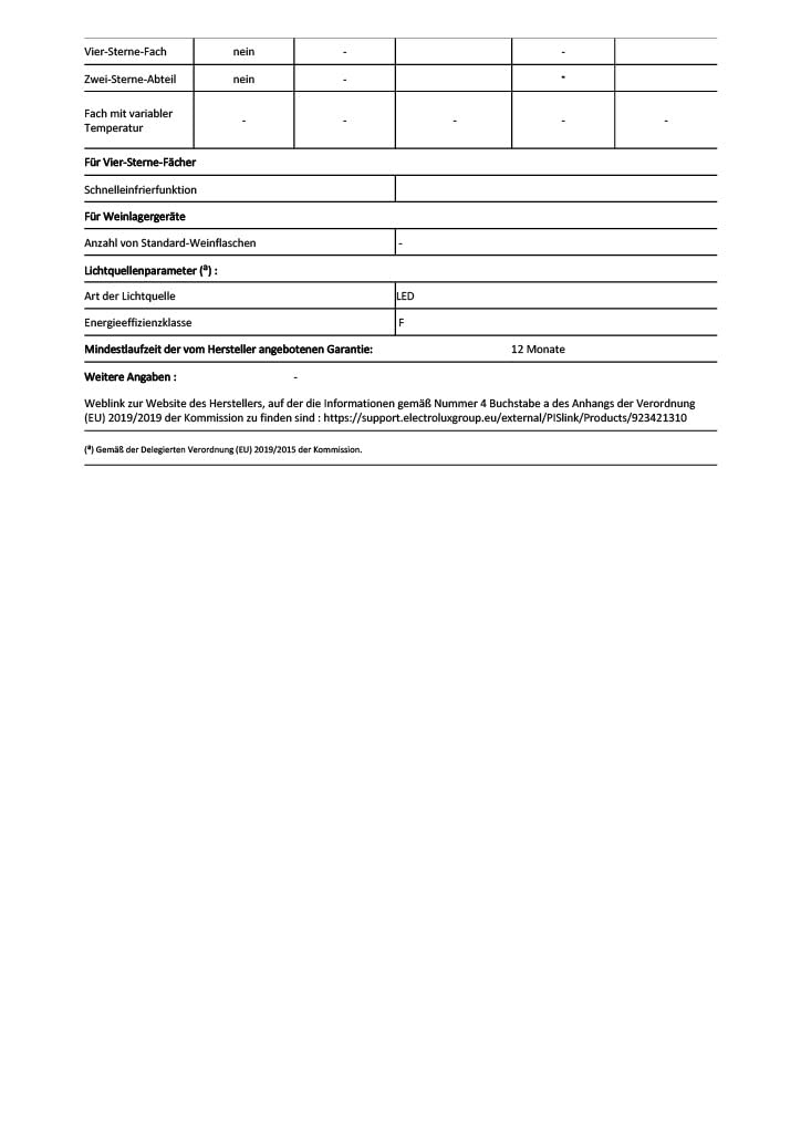 AEG Frigorífico independiente RKB333E2DW / 1550 mm / 309 L/E