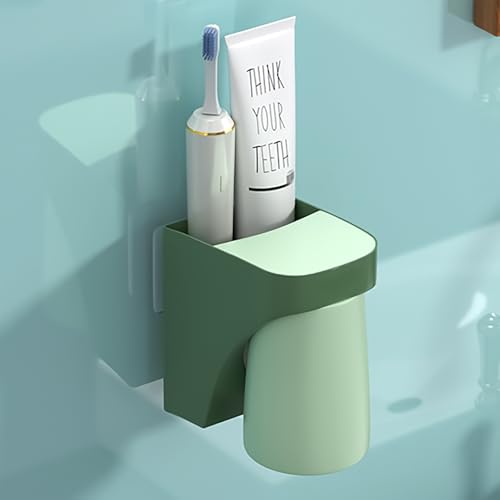 Magnetic Toothbrush Holder,sgzscl Flexible Wall Mounted Cup Water Drain Space Saving Storage Suction Organizer for Bathroom