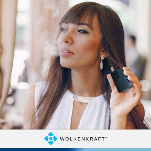 WOLKENKRAFT FX MINI ULTRA Premium Vaporizer - USB-C | Magnetisches Slide-In-Mundstück | Titan-Kammer | Temperatur 100-220 °C | Betriebstimer 3-5 Min. | 100% Konvektion *Nachtblau*