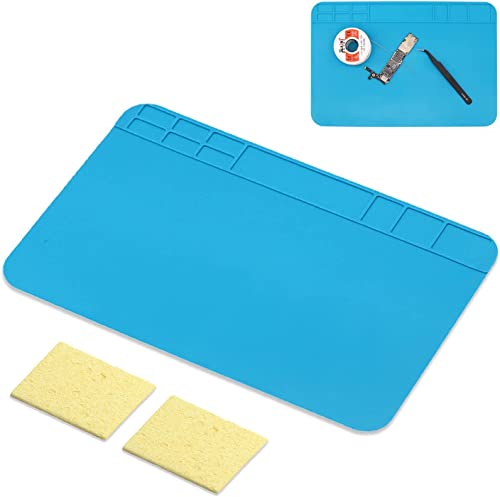Tapis De Réparation Antistatique,Tapis à Souder En Silicone,Station De Réparation De Soudure Résistant à La Chaleur,Plate-Forme De Réparation Antidérapant Pour La Réparation De Circuits Imprimés