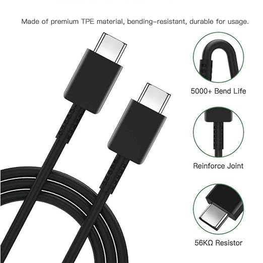 Image of 45w Samsung Galaxy s23 Ultra s23 Plus s23 s22 Ultra s22 Plus s22 s20fe s21fe a72 a52 a32 f23 f62 m51+ Original Charger