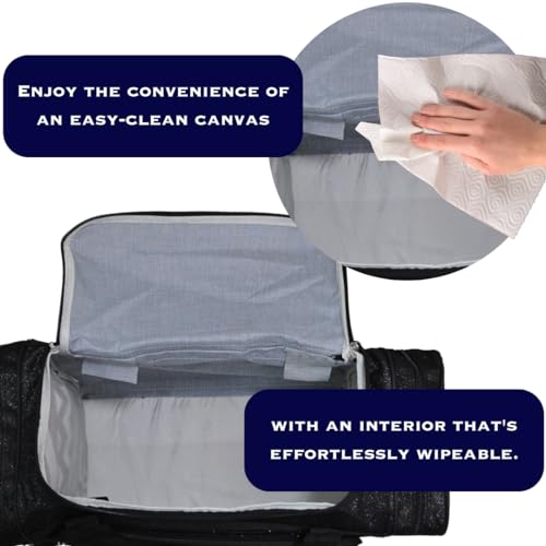 NGIL Glitter Canvas 20" inch Weekender Overnight Travel Carry-On Luggage Sports Gym Duffle Bag for Women (Black Glitter)4