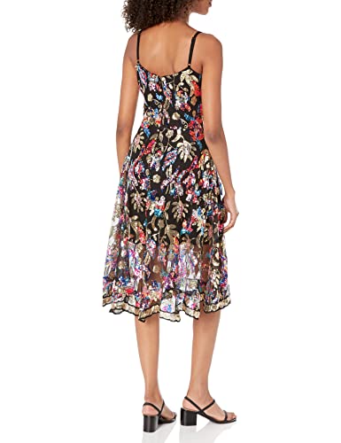 Dress the Population Women's Uma Sweetheart Bodice Fit and Flare Midi Dress4