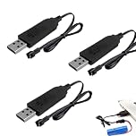 3PCS RC USB Battery Charger with SM-2P Connector Plug 3.7V Battery Charger Cable USB Compatible 3.7V USB Charger Cable for Nicd/Nimh/Lipo Batteries with Led Indicator for RC Car Child Toy Car