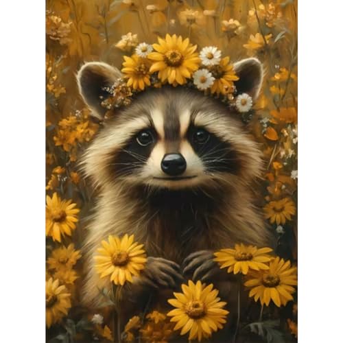 AIBOERL Raccoon Diamond Art Kits for Adults Diamond Painting Kit