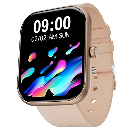 Image of Fire-Boltt Dazzle 1.83 inch Smartwatch Full Touch Largest Borderless Display & 60 Sports Modes (Swimming) with IP68 Rating, Sp02 Tracking, Over 100 Cloud Based Watch Faces (Beige)