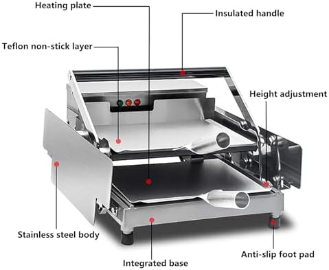 Commercial Double-Sided Aluminum Plate Burger Machine, Double Layer Bake Hamburger Toaster,for Home Kitchen Fast Food Restaurant