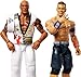 Mattel WWE Championship Showdown Action Figures 2-Pack with Accessory, Series #23 The Rock & John Cena Collectible Set, 6-inch