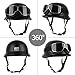 German Style Motorcycle Helmet, DOT Approved Adult Men Women Half Helmet, Skull Cap Half Shell Helmet with Goggles, for Street Bike Cruiser Moped Scooter Chopper